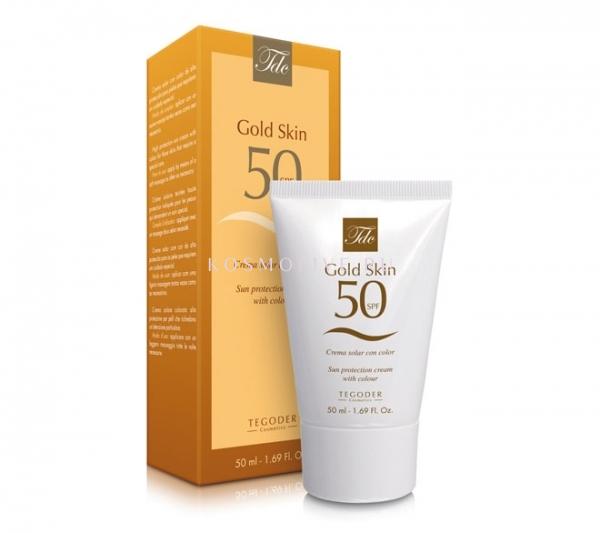 Tegor Солнцезащитный крем с тонирующим эффектом Gold Skin SPF 50 1